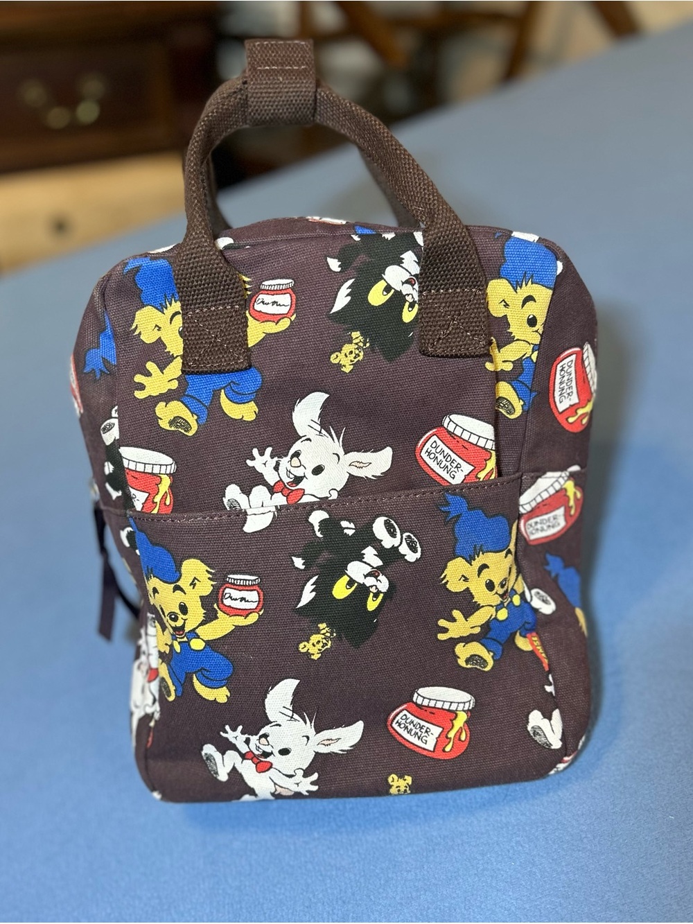 Bamse by Lindex Canvas Kids Cartoon Print Mini Backpack - Brown